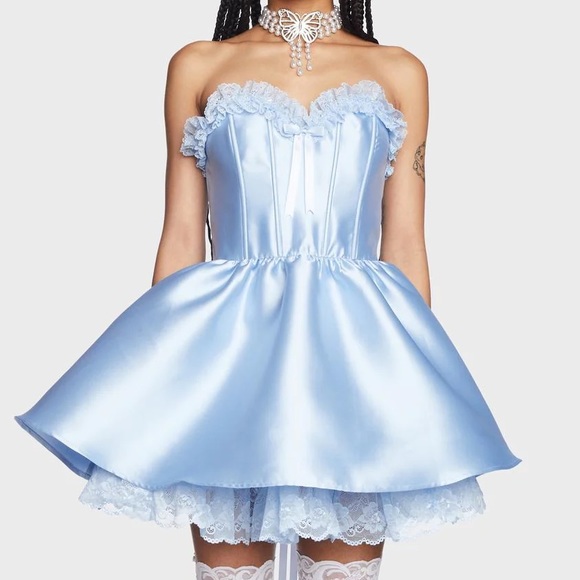 **SOLD** Dollskill Forever Fancy Corset Dress - Baby Blue - Picture 1 of 5